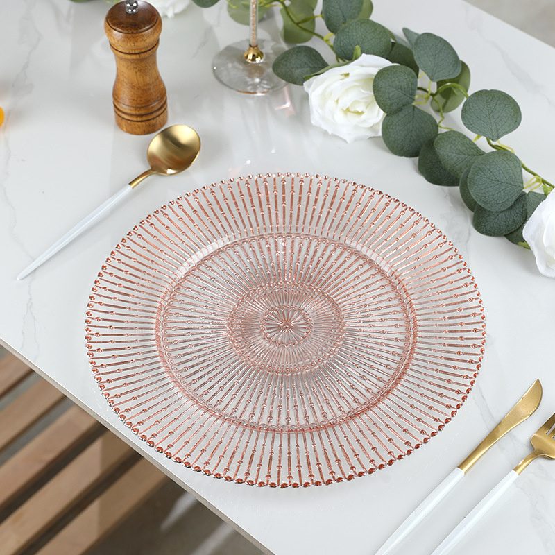 Wholesale Glass Charger Plate PZ-055 - Image 5